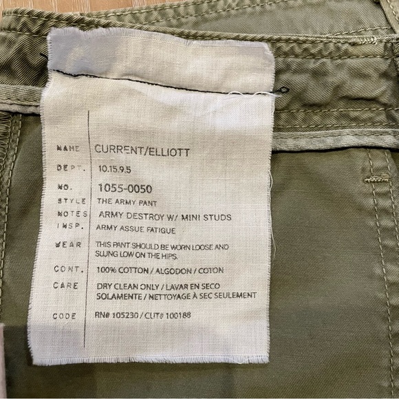 Current/Elliott Cargo Pant With Embellished Pocket - Picture 12 of 13